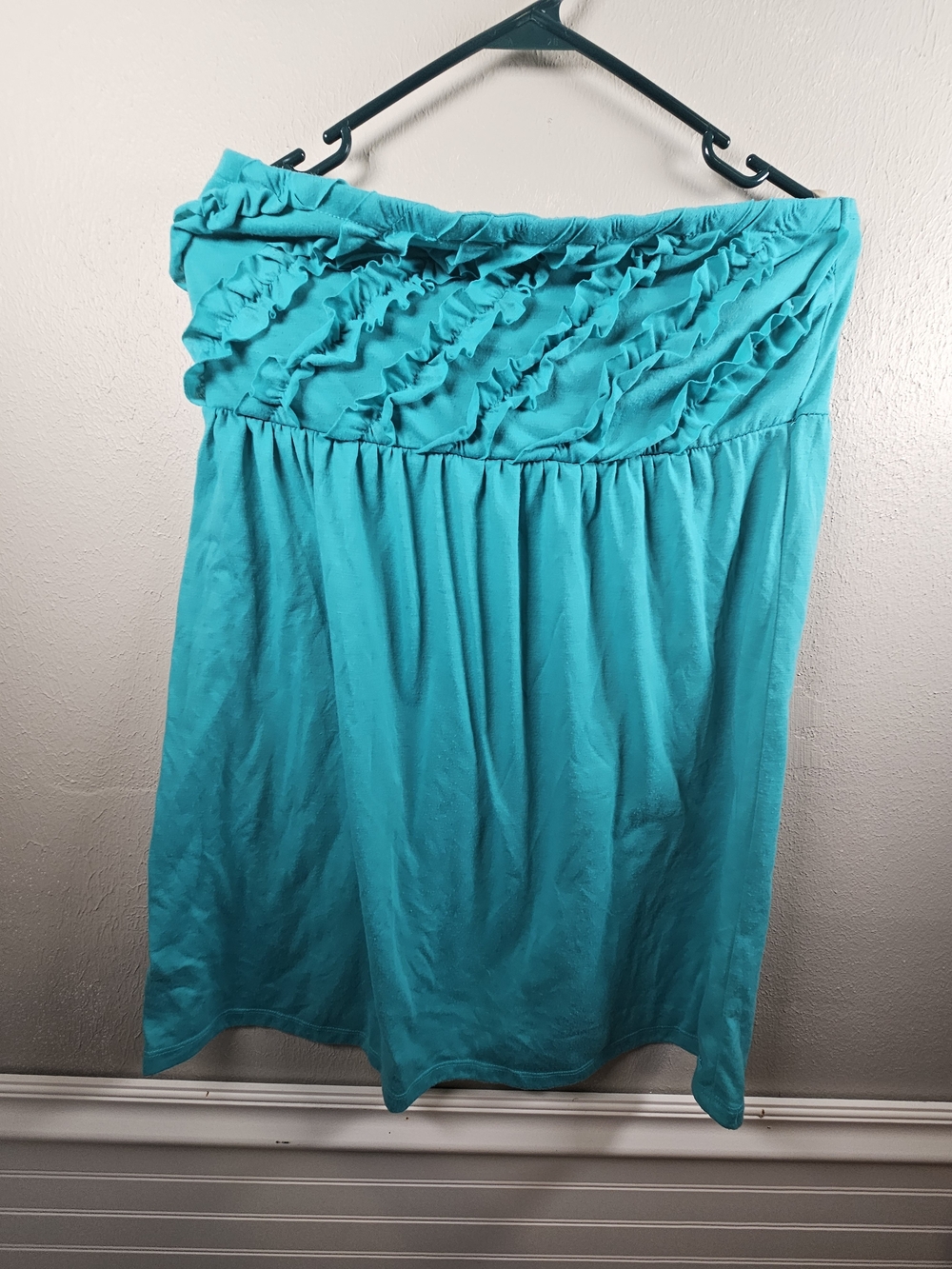 Y2K Ocean Pacific Womens Bathing Suit Cover Up Ruffled Tube Skirt - Teal